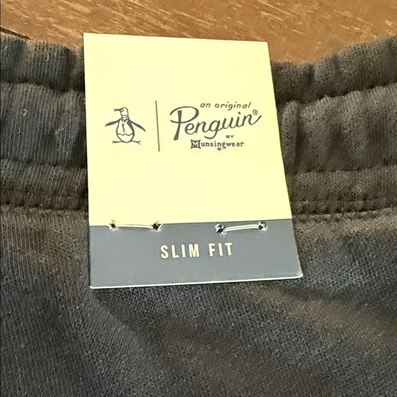 Original Penguin Charcoal Slim Fit Trousers - Picture 1 of 4